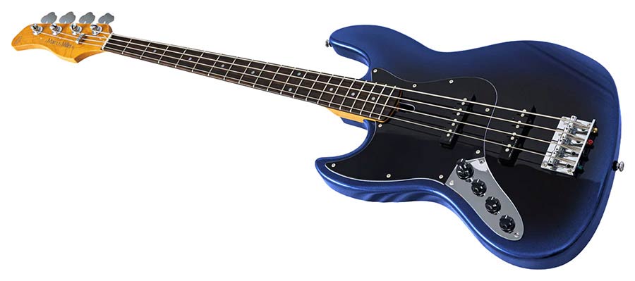 Sire V3N 4L/MBB Marcus Miller Linkshandige 4-snarige Actieve Jazz Bas Midnight Blueburst met 2-Bands Preamp