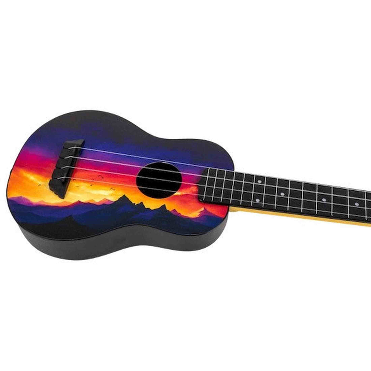 Flight TUSL-EE Sunset Elise Ecklund Signature Soprano Longneck Ukulele met Linden Top, ABS Body en Aquila Sugar Snaren