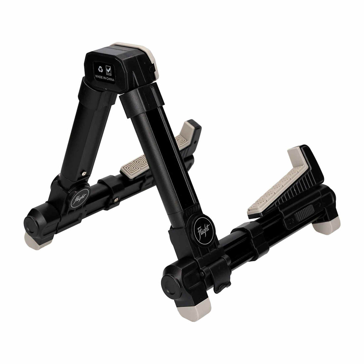 Flight FLUST01-BK Aluminium Ukulele Standaard Opvouwbaar met Rubber Bescherming