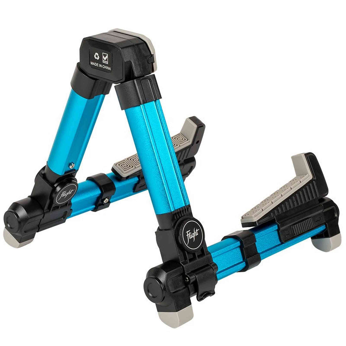 Flight FLUST01-BL Aluminium Ukulele Standaard Opvouwbaar met Rubber Bescherming