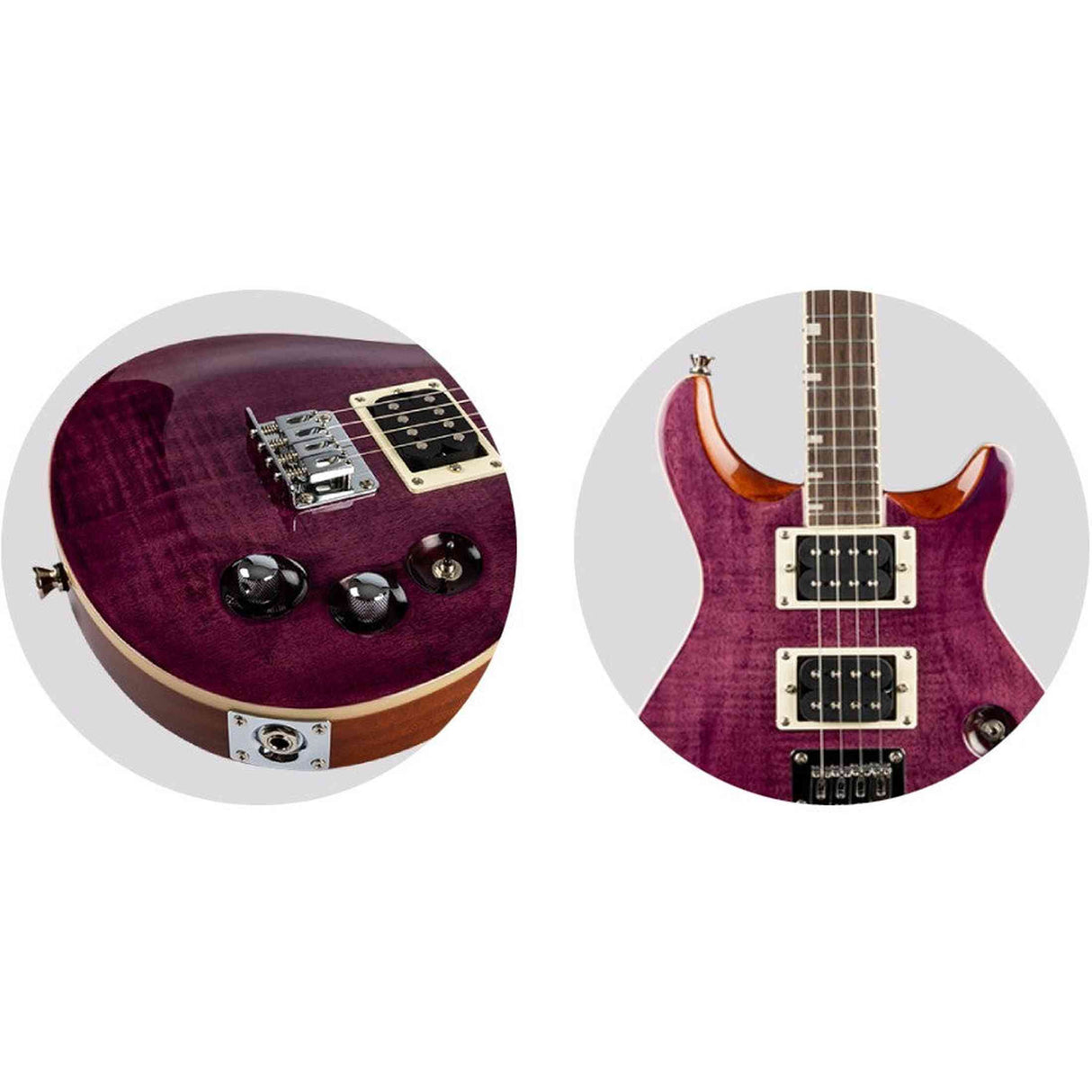 Flight VANGUARD TENOR TPP Elektrische Solidbody Tenor Ukulele met 2 Humbuckers