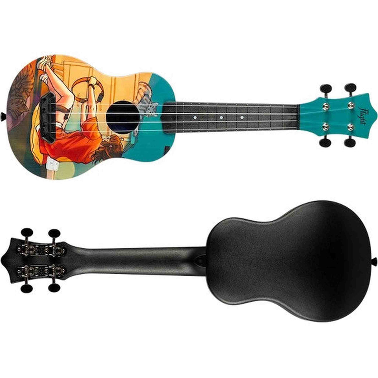 Flight UTS-42 GAME Ultra Travel Soprano Ukulele met Polycarbonate Body en Fluorocarbon Snaren