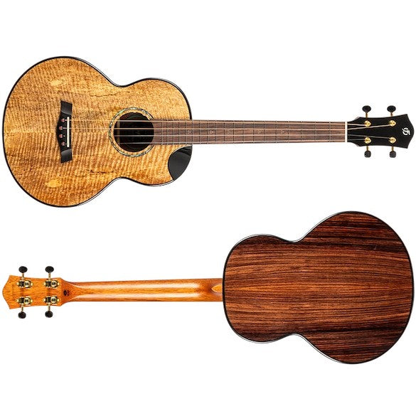 Flight Maia Baritone EQ-A Elektrisch-Akoestische Baritone Ukulele met Solid Mango Top, Rosewood Body en Stalen Snaren