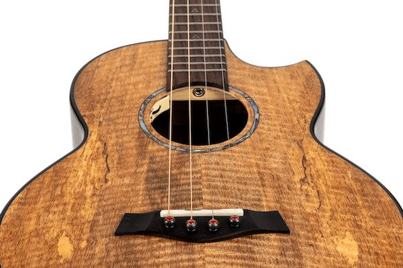 Flight Maia Baritone EQ-A Elektrisch-Akoestische Baritone Ukulele met Solid Mango Top, Rosewood Body en Stalen Snaren