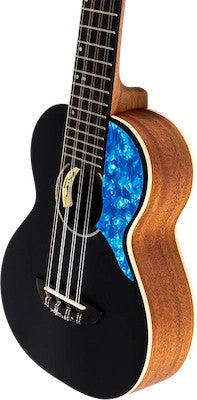 Flight Iris 8 Tenor EQ-A BK Elektrisch-Akoestische 8-String Tenor Ukulele met Solid Spruce Top en Mahogany Body