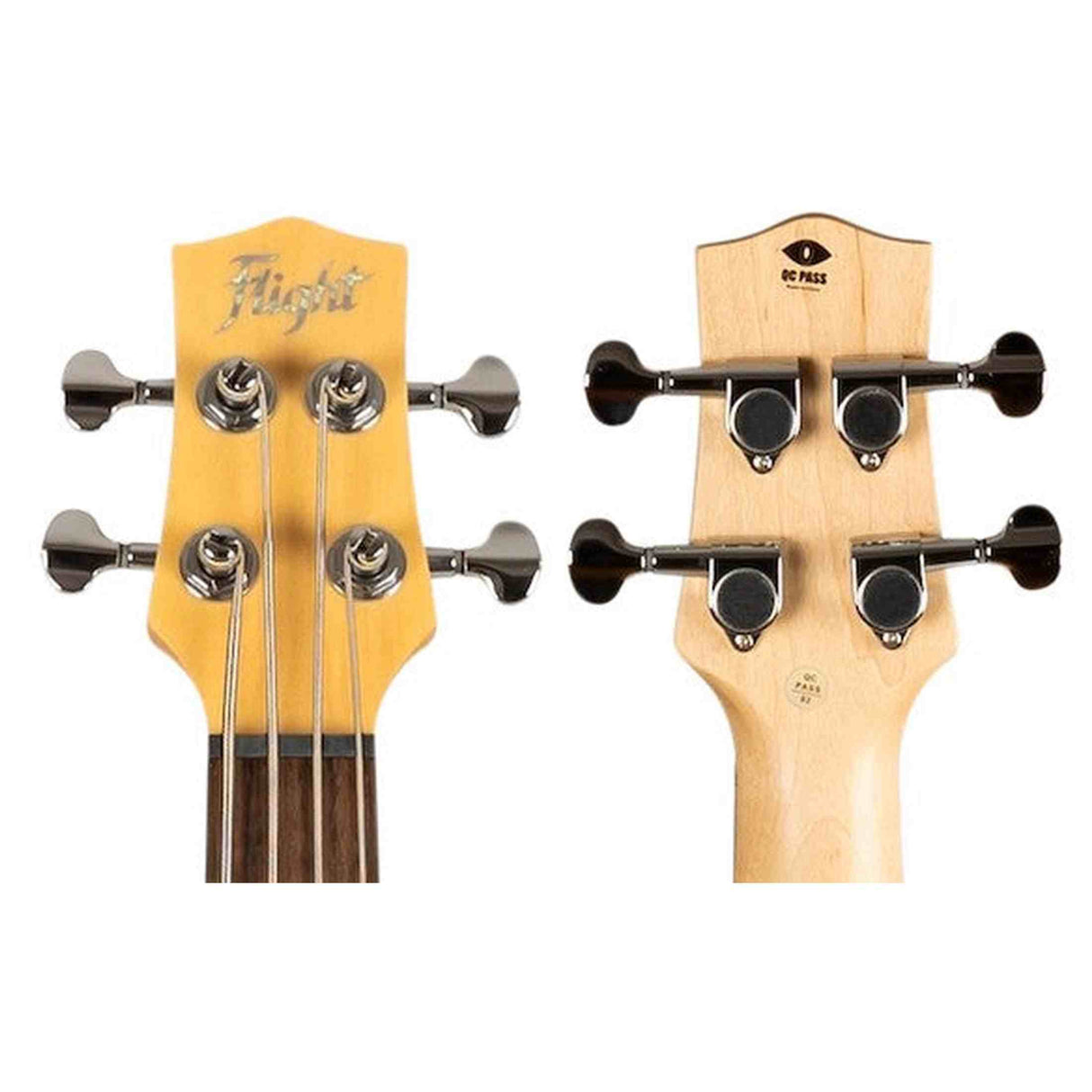 Flight Mini Bass Lite SFG Elektrische Mini Bas Ukulele Seafoam Green met Poplar Body en Alnico 5 Pickup