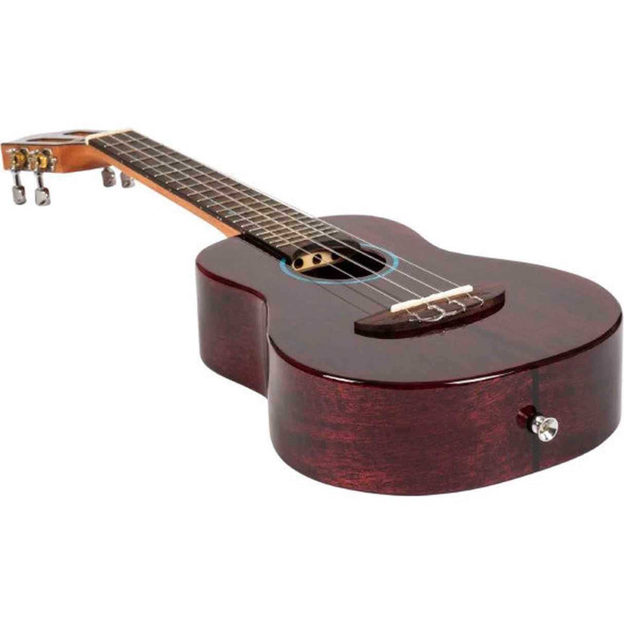 Flight Iris Tinta Concert TPP Ukulele met All Solid Mahogany Body, Rosewood Toets en Fluorocarbon Snaren, Transparent Purple