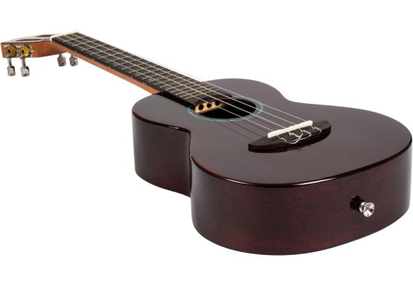 Flight Iris Tinta Tenor TPP Ukulele met All Solid Mahogany Body, Rosewood Toets en Fluorocarbon Snaren, Transparent Purple