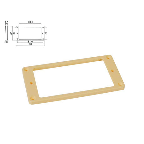 Boston HPF-02-SCR pickup ring, humbucker, flat, ivory, plastic, height: 4,5- 6,0mm, low