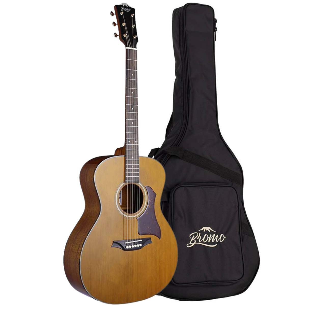 Bromo BAN2V Denali Series Grand Auditorium Massief Bovenblad Akoestische Gitaar natural Hoogglans met Tas