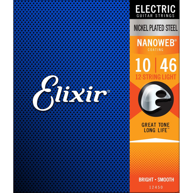 Elixir 12450 Nanoweb elektrische gitaarsnaren 12-String Light 010-046