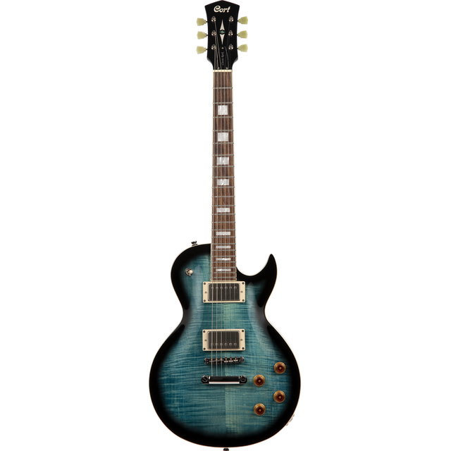 CORT CR250DBB Elektrische gitaar LP-model Dark Blue Burst
