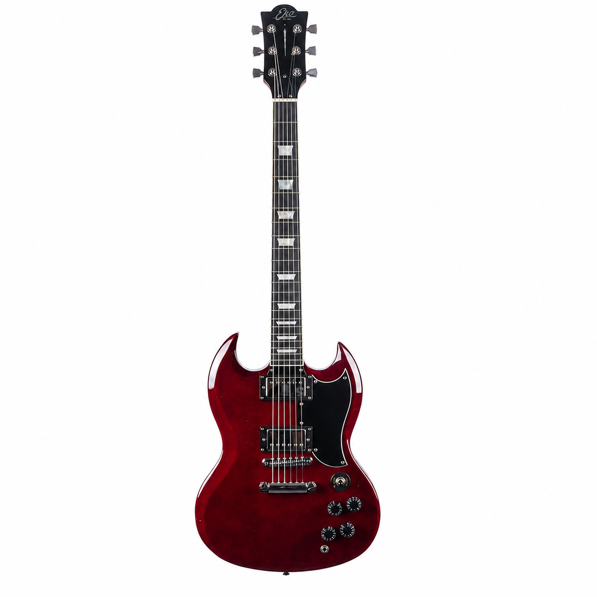 EKO DV300 Double Cut Elektrische Gitaar Red