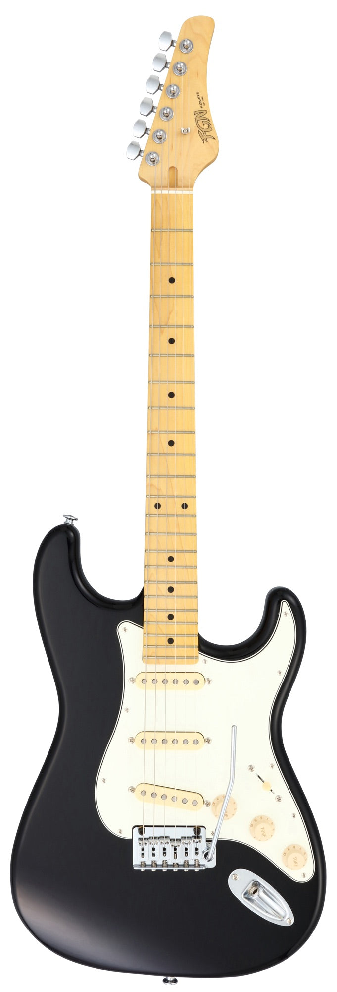 FGN Boundary elektrische gitaar zwart 3 FGN Singlecoils incl. gigbag
