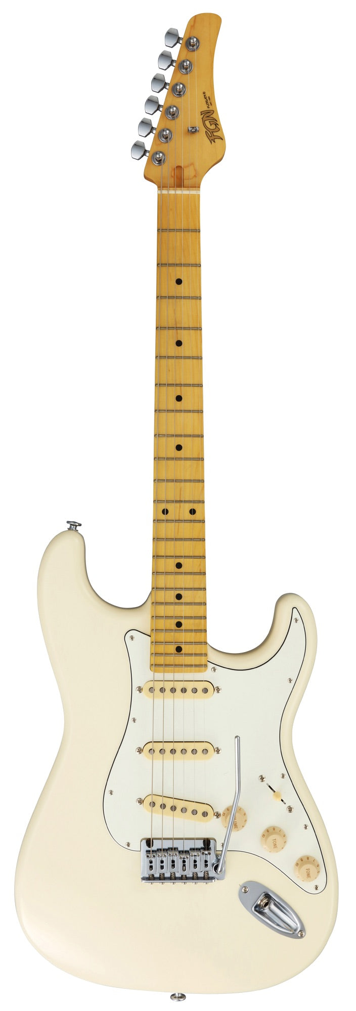 FGN Boundary ST elektrische gitaar Olympic White 3 FGN Singlecoils incl. gigbag