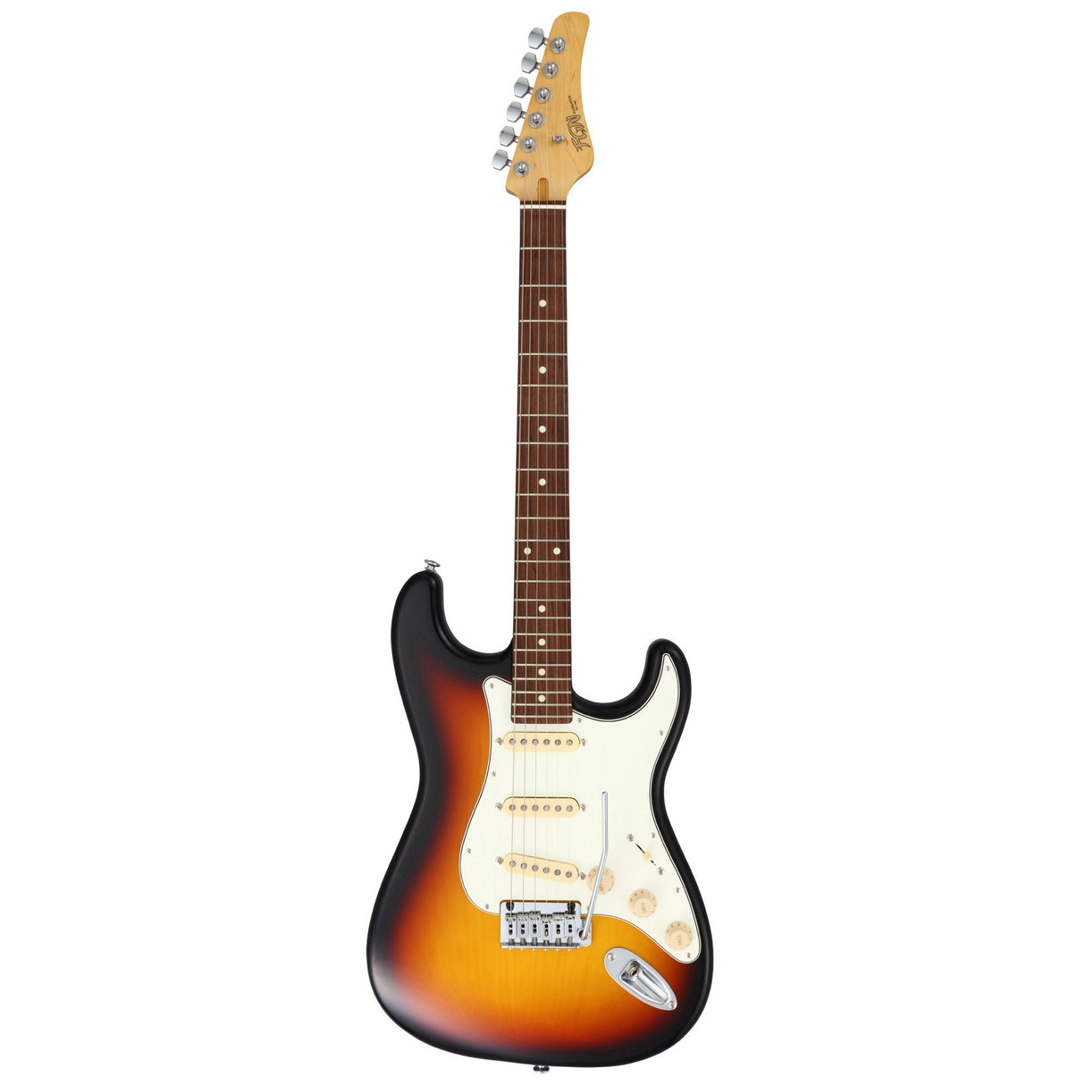 FGN Boundary ST elektrische gitaar 3-Tone Sunburst 3 FGN Singlecoils incl. gigbag