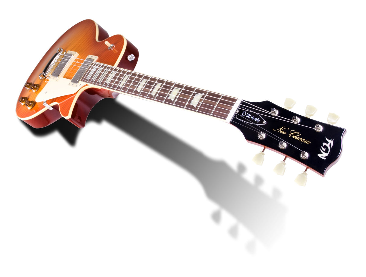 FGN Neo Classic Faded Cherry Burst Single Cut Elektrische Gitaar Red