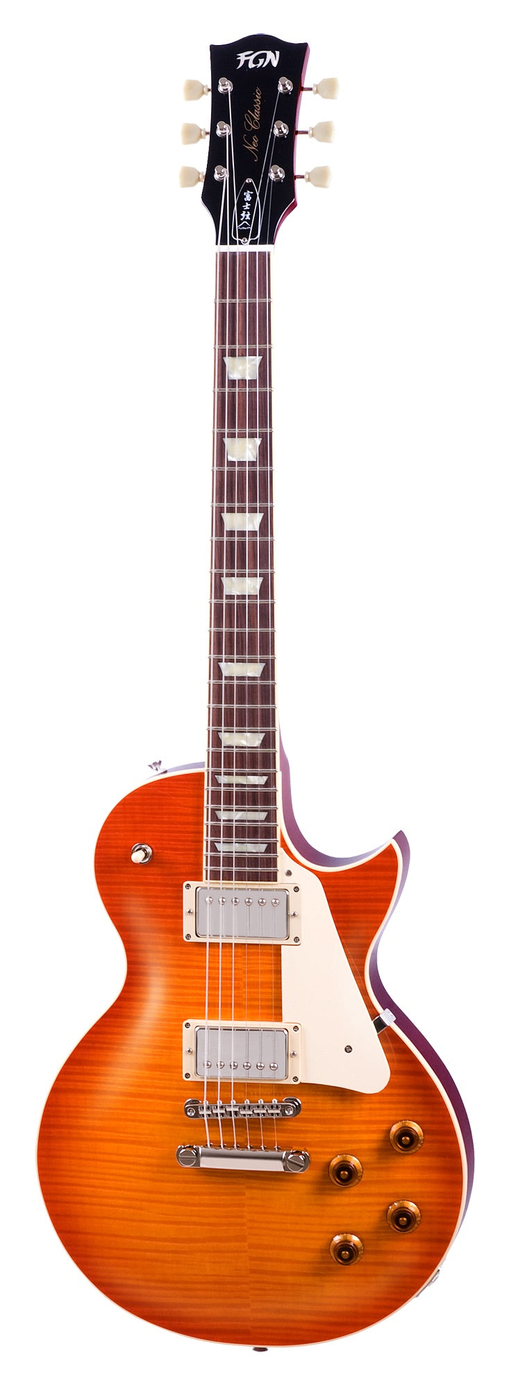 FGN Neo Classic Faded Cherry Burst Single Cut Elektrische Gitaar Red