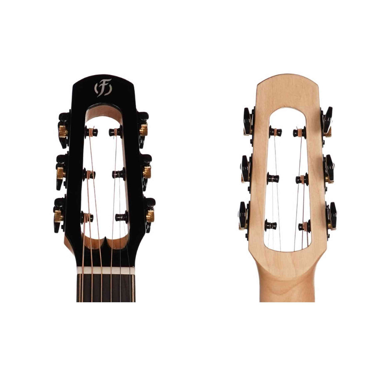 Flight PIXI TBL Reisgitaar met Flamed Maple Body Transparent Blue