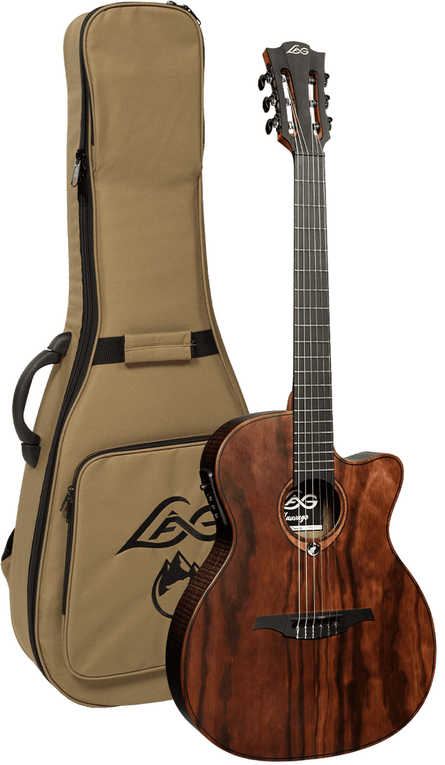 Lâg SAUVAGE-N-ASCE Semi-Akoestische Nylon Auditorium klassieke gitaar