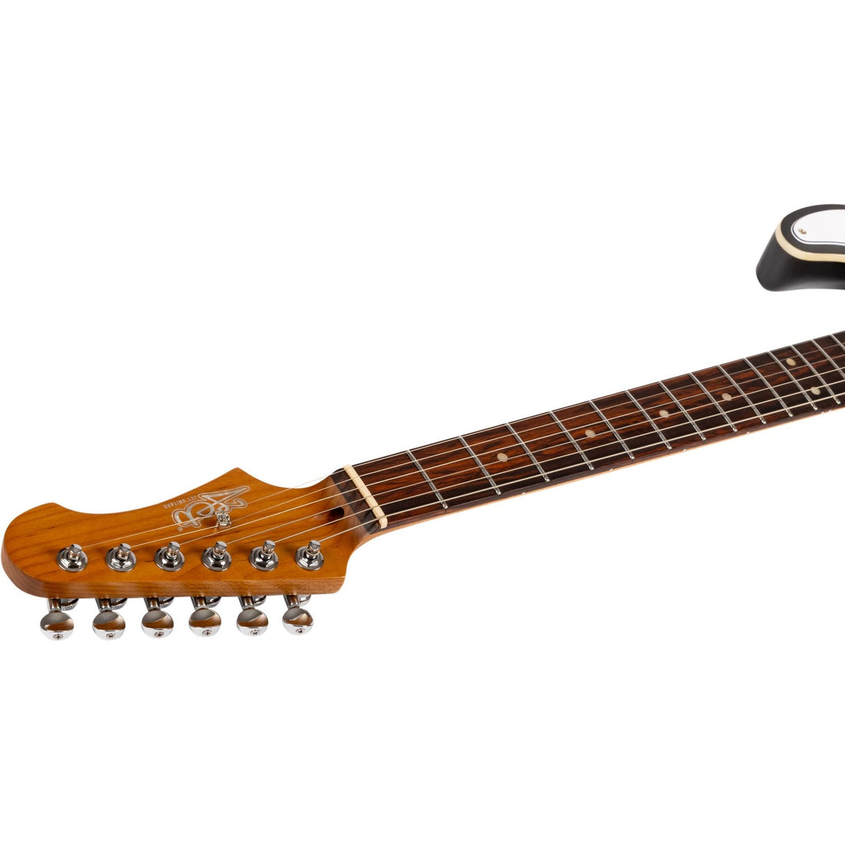 JET JT-350 BKM H T-style Elektrische Gitaar HH Alnico Locking Tuners Rosewood Toets Metallic Zwart