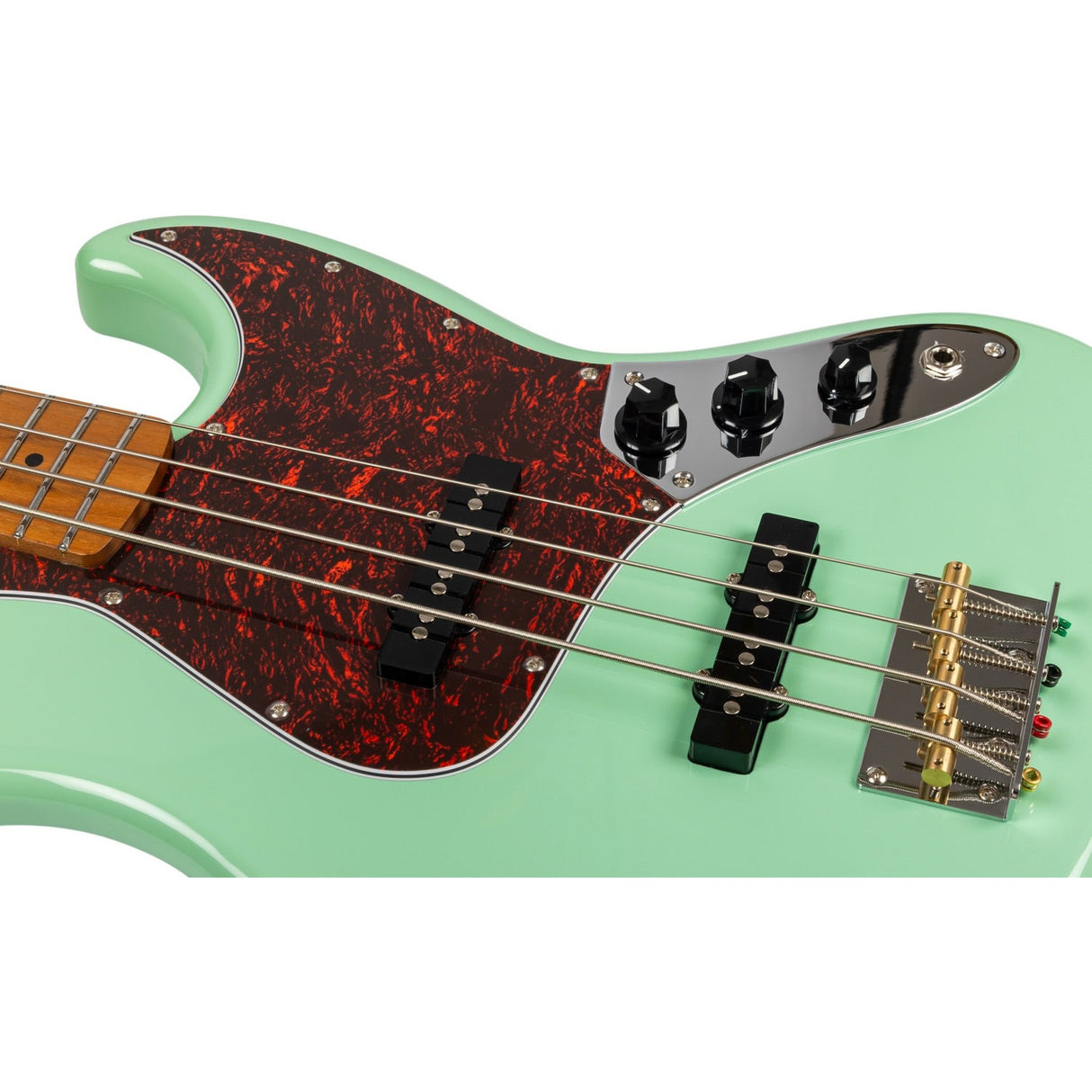 JET JJB-300 SFG JB-style Elektrische Bas 4-snarig Roasted Maple Seafoam Green