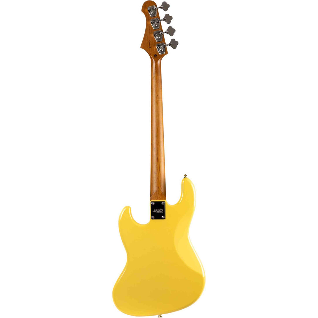 JET JJB-300 VYW JB-style Elektrische Bas 4-snarig Roasted Maple Vintage Geel
