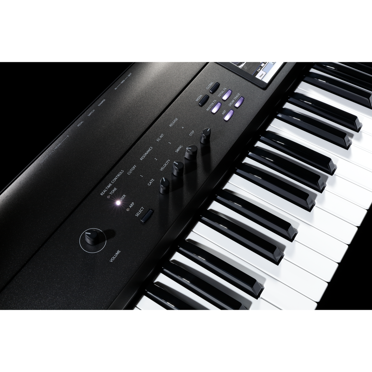 KORG KROME EX 88 Synthesizer – 88 gewogen toetsen, uitgebreide EDM-soundset, USB, grijs-metallic