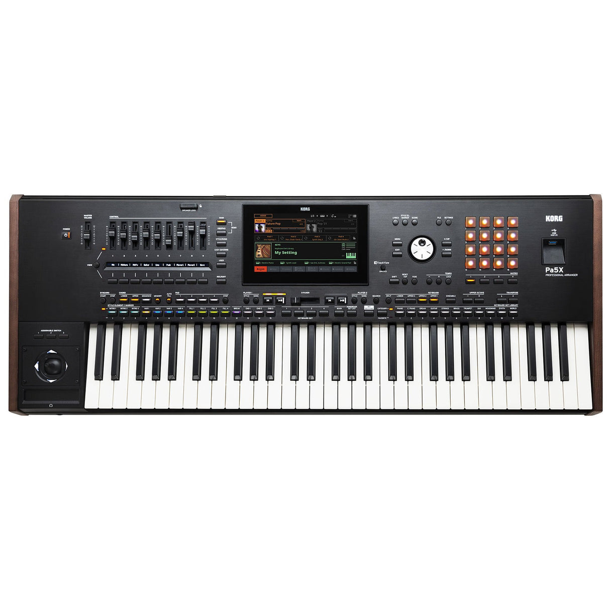 Korg Pa5X 61 Arranger Keyboard met Aftertouch, EDS-XP Sound Engine en 8 inch Touchscreen