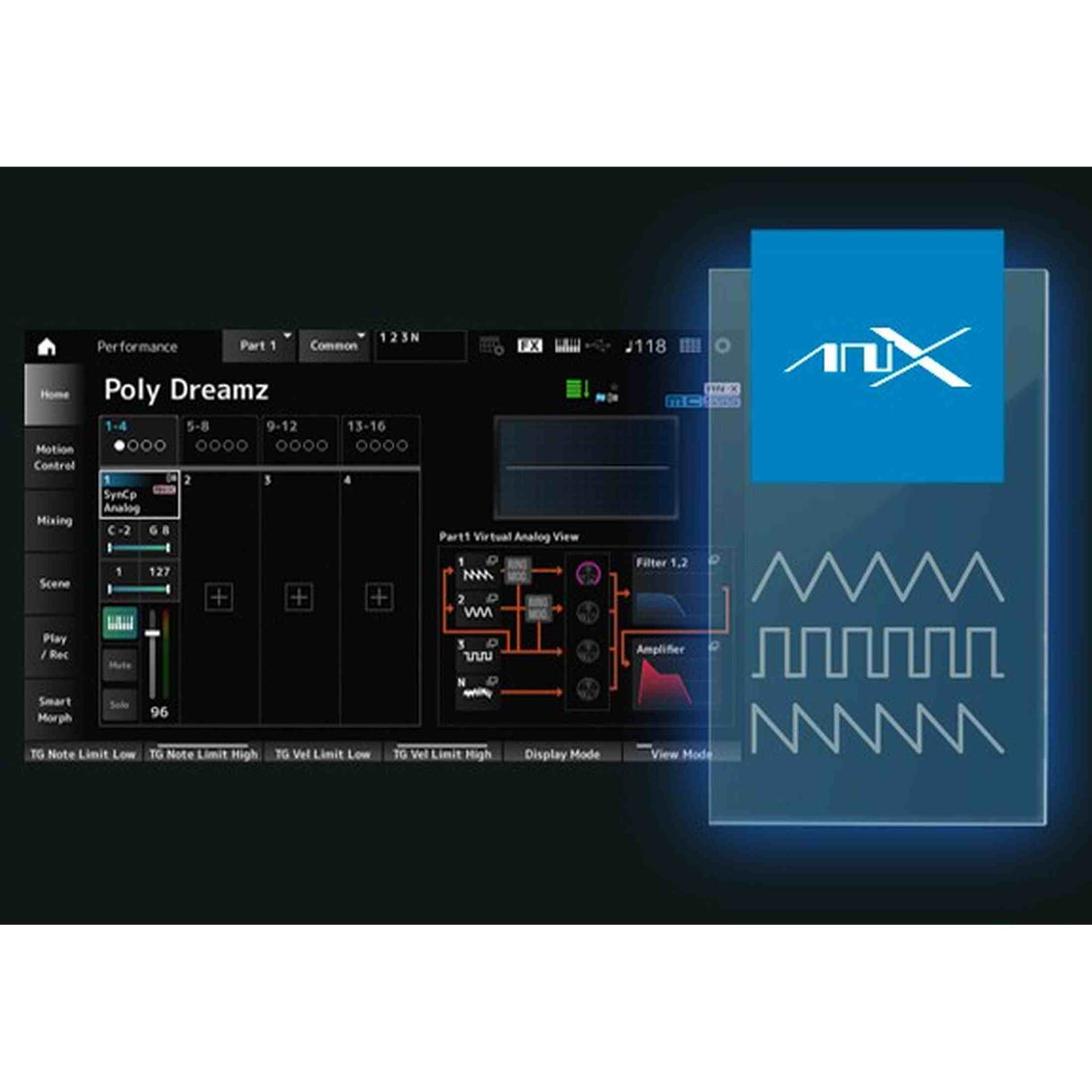 Yamaha MODX M7 synthesizer 76 toetsen met semi-weighted klavier