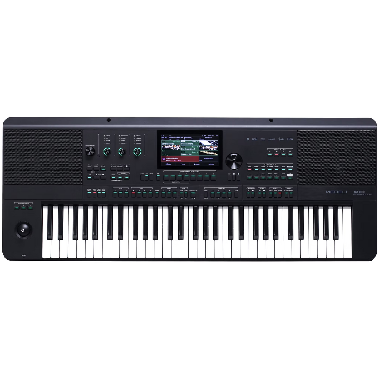 Medeli AKX10S Set – Workstation keyboard met 61 toetsen, 7” touchscreen, 4-way speakers, pedaal, standaard en kruk