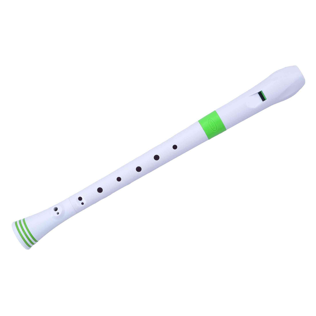 NUVO G300 GR sopraanblokfluit wit-groen Duits systeem met etui en motivatieringen