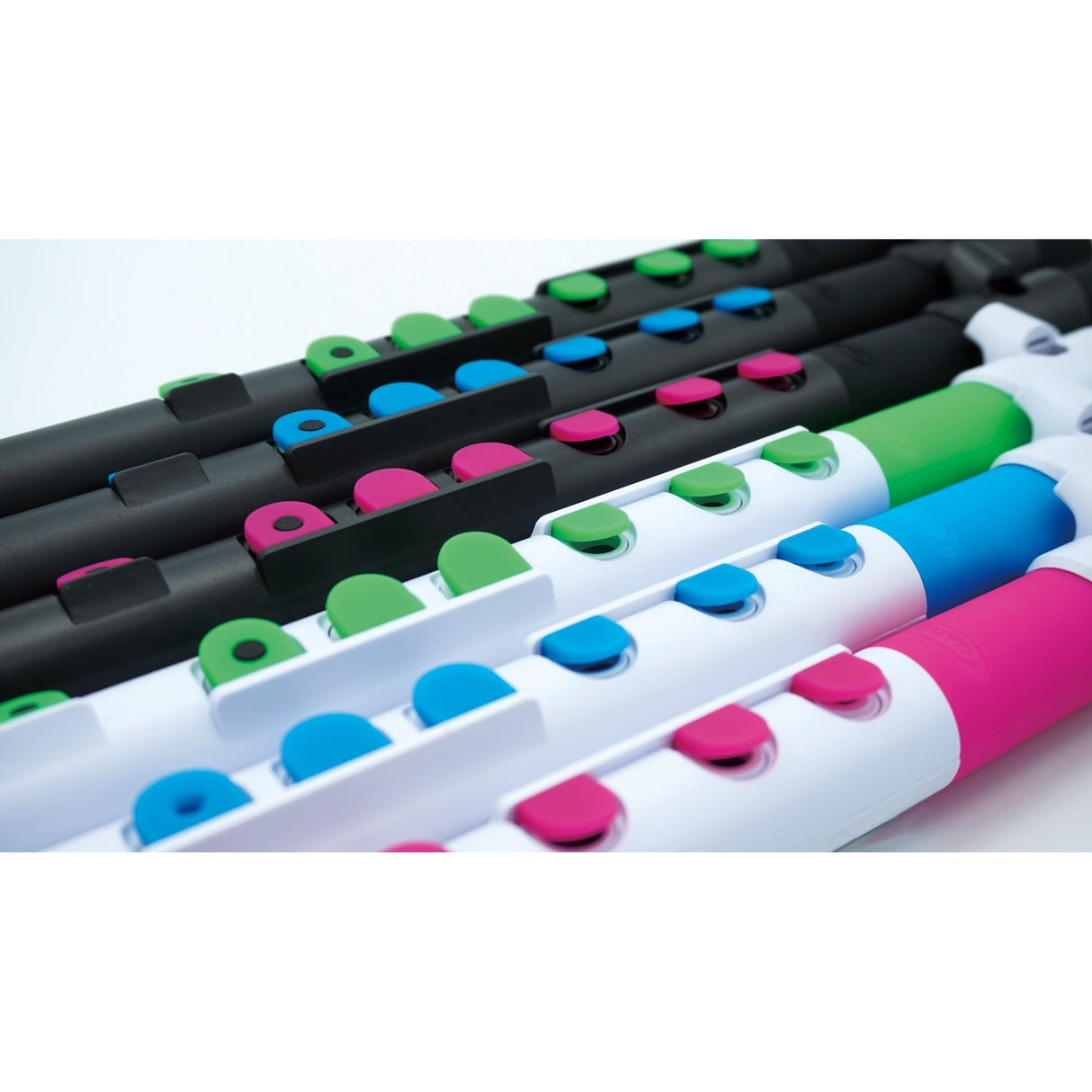 NUVO TooT 2.0 wit-groen kinder dwarsfluit blokfluit alternatief met kleppen en Firstnote