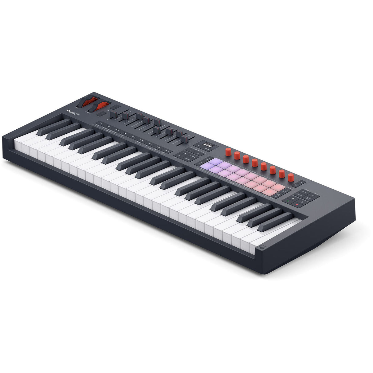 Novation FLkey2 49 master keyboard met 49 toetsen, 16 pads en 9 faders