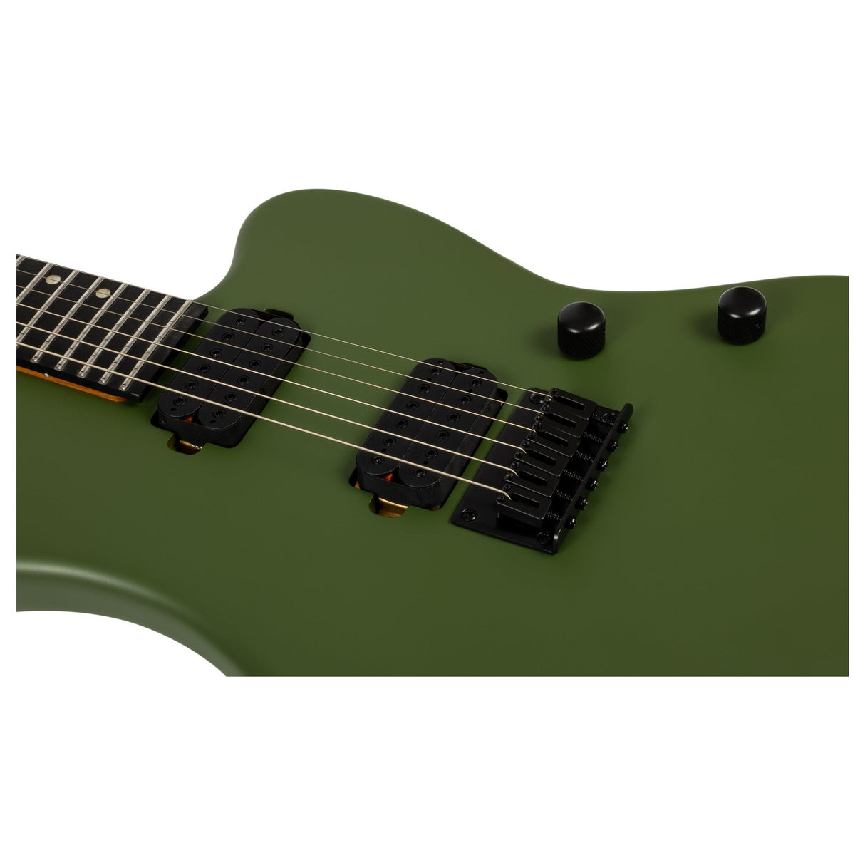 Spira J-400 MGR Offset Elektrische Gitaar HH Villain Humbuckers Roasted Poplar Ebony Tech Satin Green