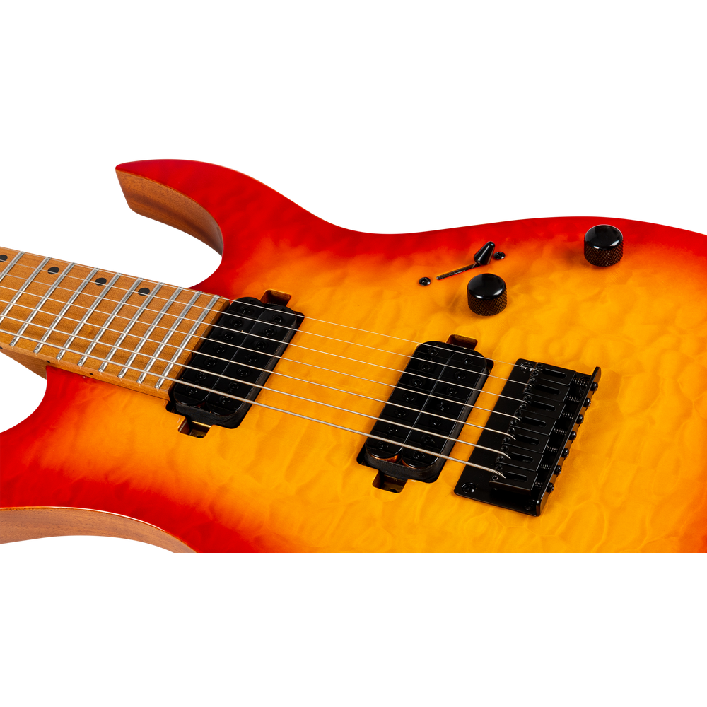 Spira Guitars S-507 QFB Fireburst elektrische gitaar ST model