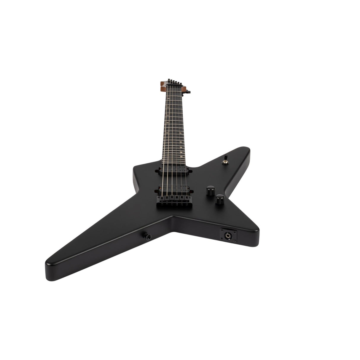 Spira SR-400 MBK Star-Style Elektrische Gitaar HH Villain Humbuckers Roasted Poplar Ebony Tech Satin Black