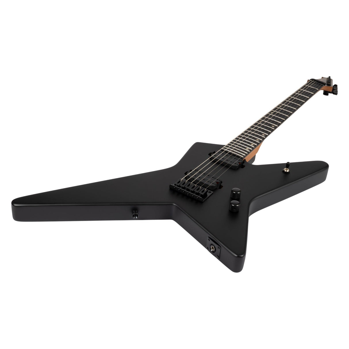 Spira SR-400 MBK Star-Style Elektrische Gitaar HH Villain Humbuckers Roasted Poplar Ebony Tech Satin Black