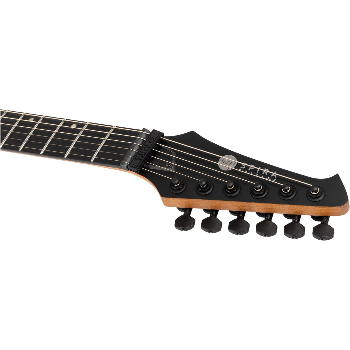 Spira SR-400 MBK Star-Style Elektrische Gitaar HH Villain Humbuckers Roasted Poplar Ebony Tech Satin Black
