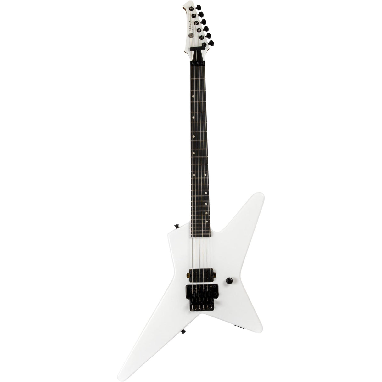 Spira SR-420 WH Star-Style Elektrische Gitaar HH Villain Humbuckers Roasted Poplar Ebony Tech Satin White