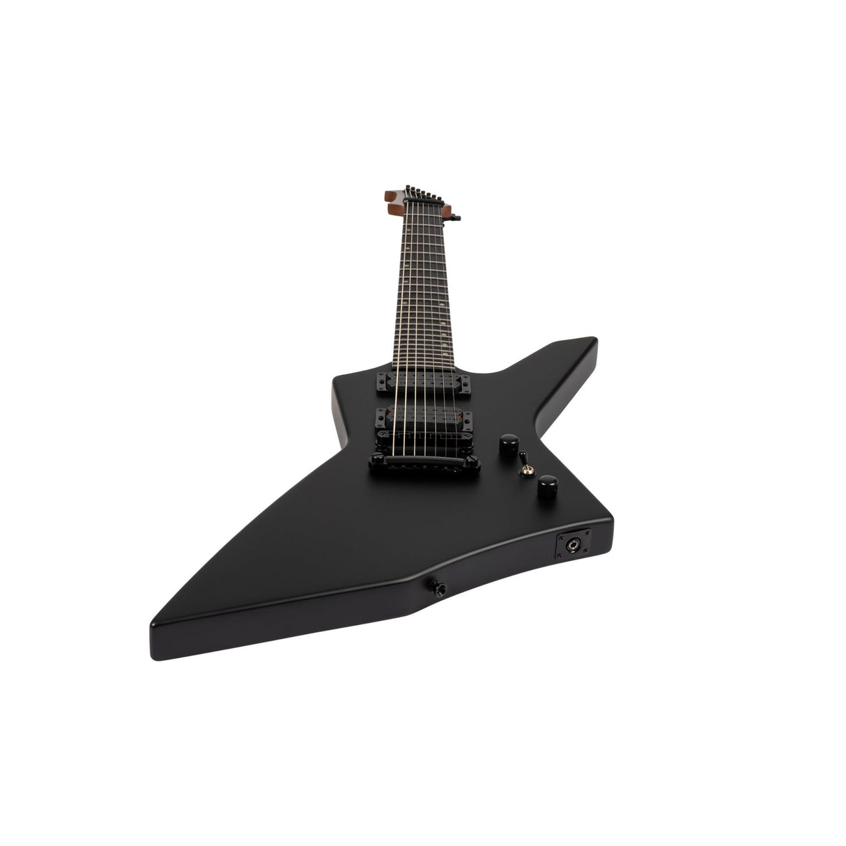 Spira X-407 MBK Offset 7-Snarige Elektrische Gitaar HH Villain Humbuckers Roasted Poplar Satin Black