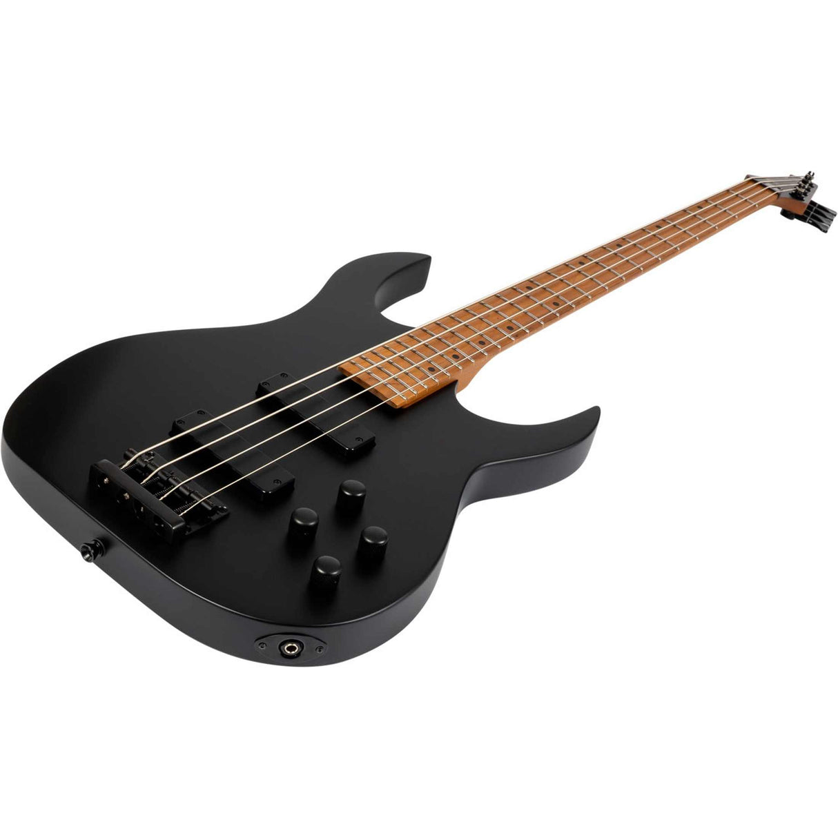 Spira B-400 MBK 4-String Elektrische Bas Actieve Villain Soapbar Pickups Roasted Poplar Satin Black