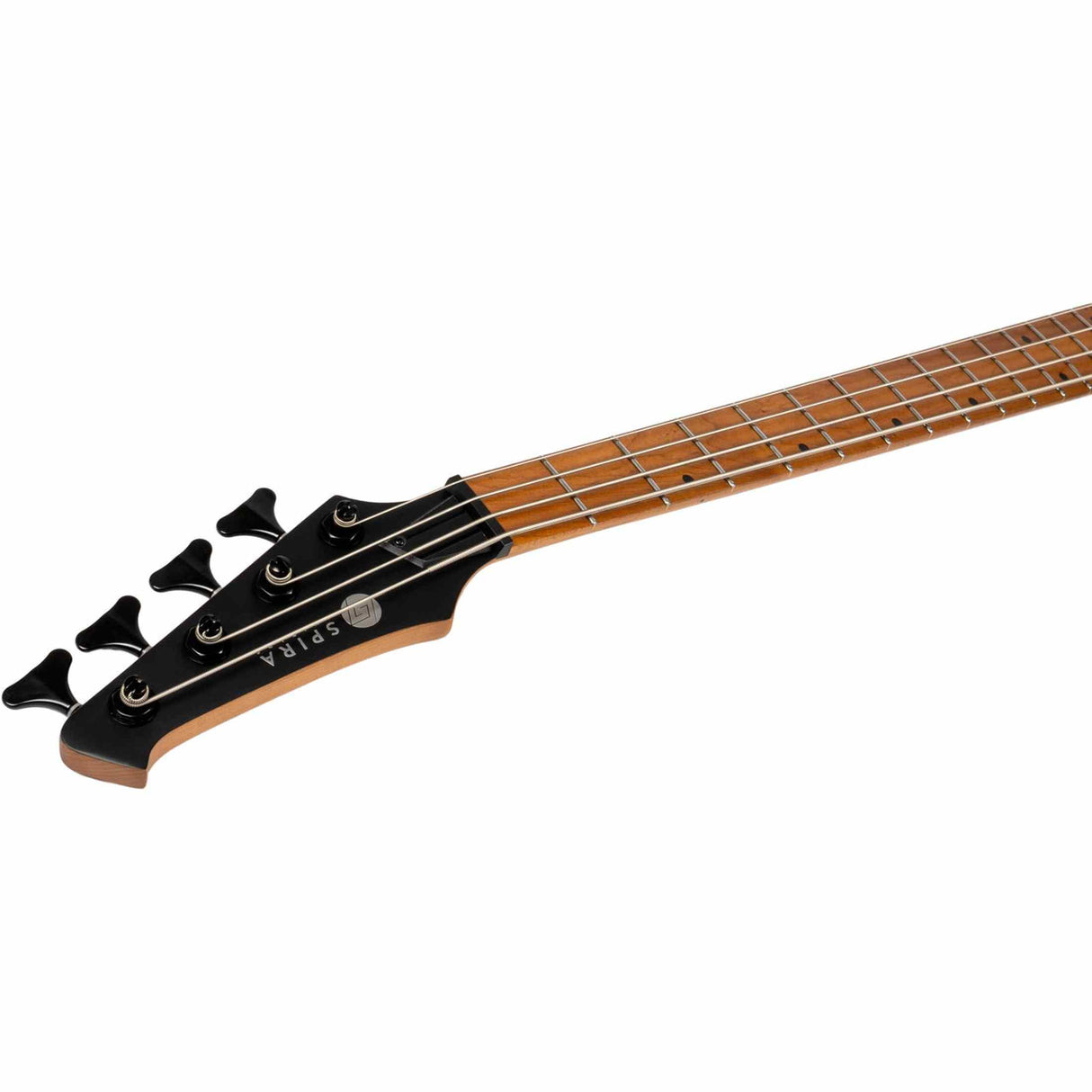Spira B-400 MBK 4-String Elektrische Bas Actieve Villain Soapbar Pickups Roasted Poplar Satin Black