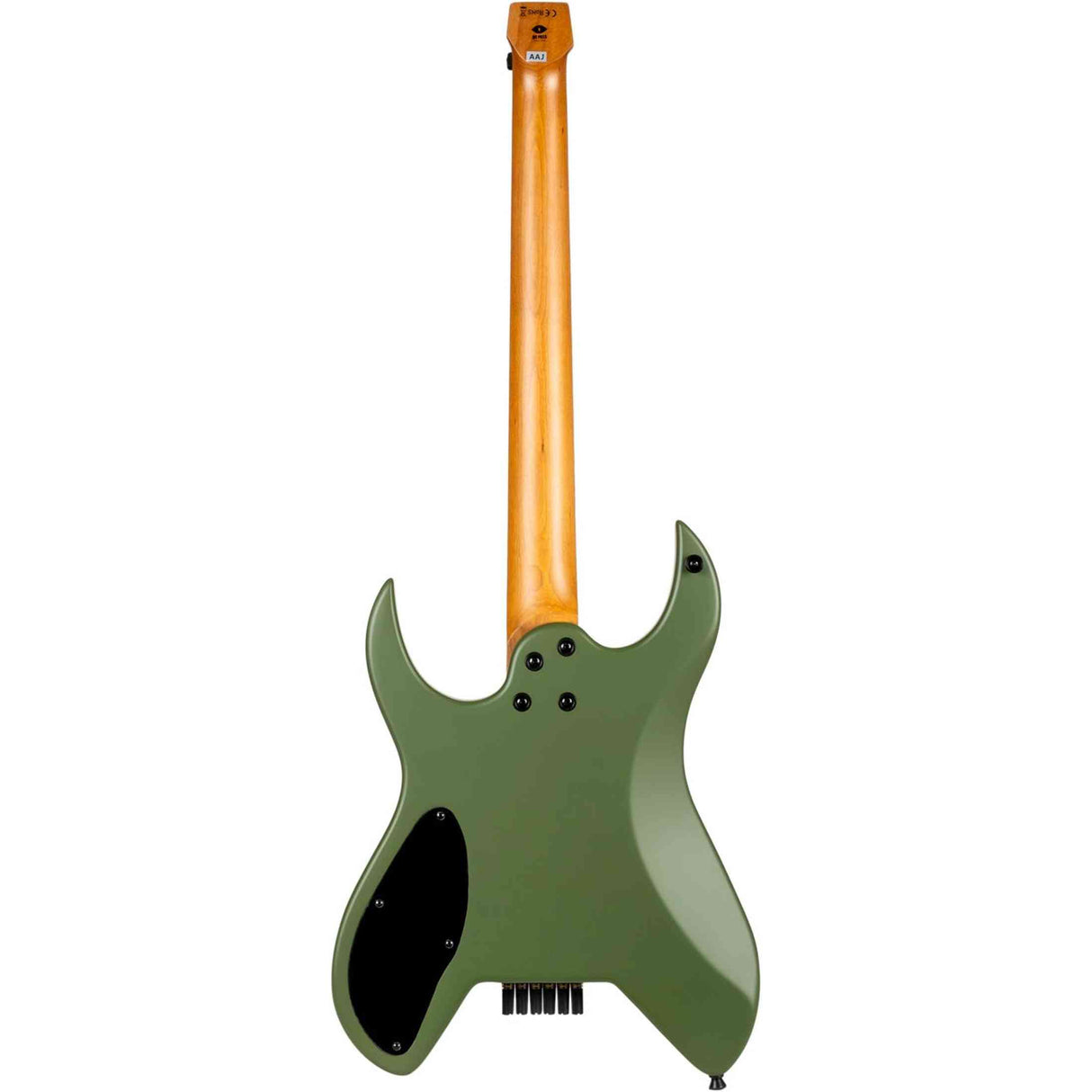 Spira S-400 MGR Headless S-Style Elektrische Gitaar HH Villain Humbuckers Roasted Poplar Satin Green