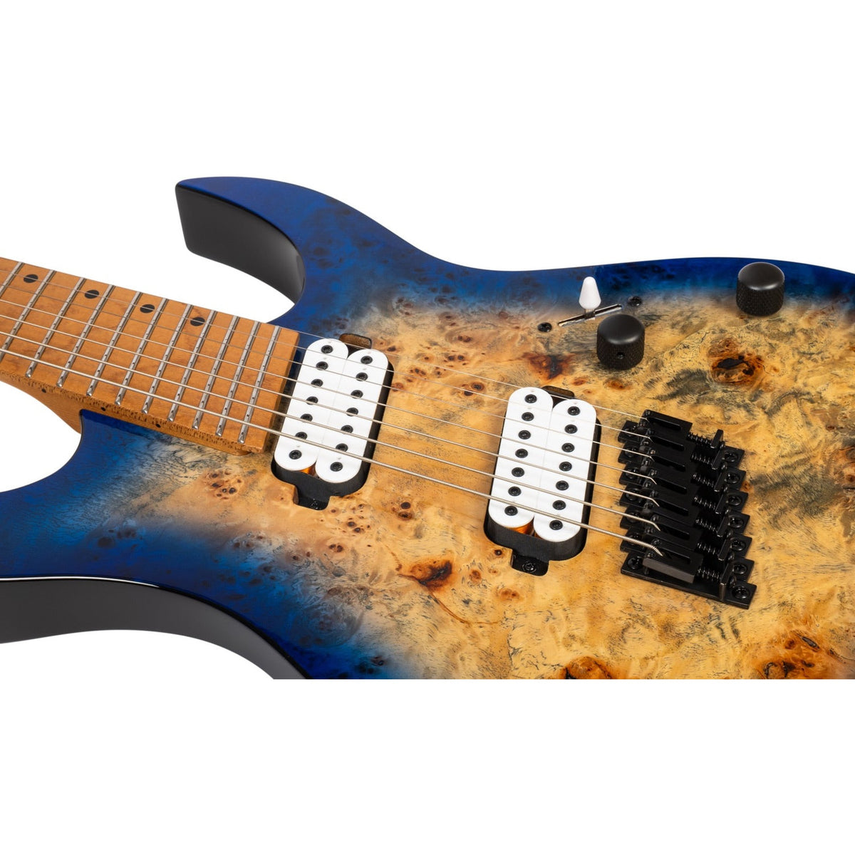 Spira S-457 TBL Multiscale 7-snarige Gitaar - Blue Green Burst