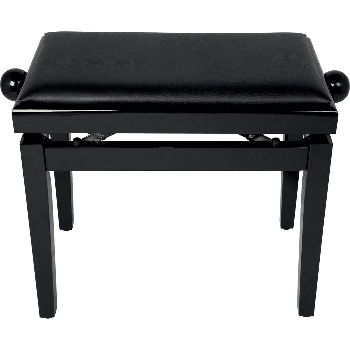 QUIKLOK PB100BKL Piano Bank – Verstelbaar 480-570 mm, Kunstleren Zitting, Hoogglans Zwart