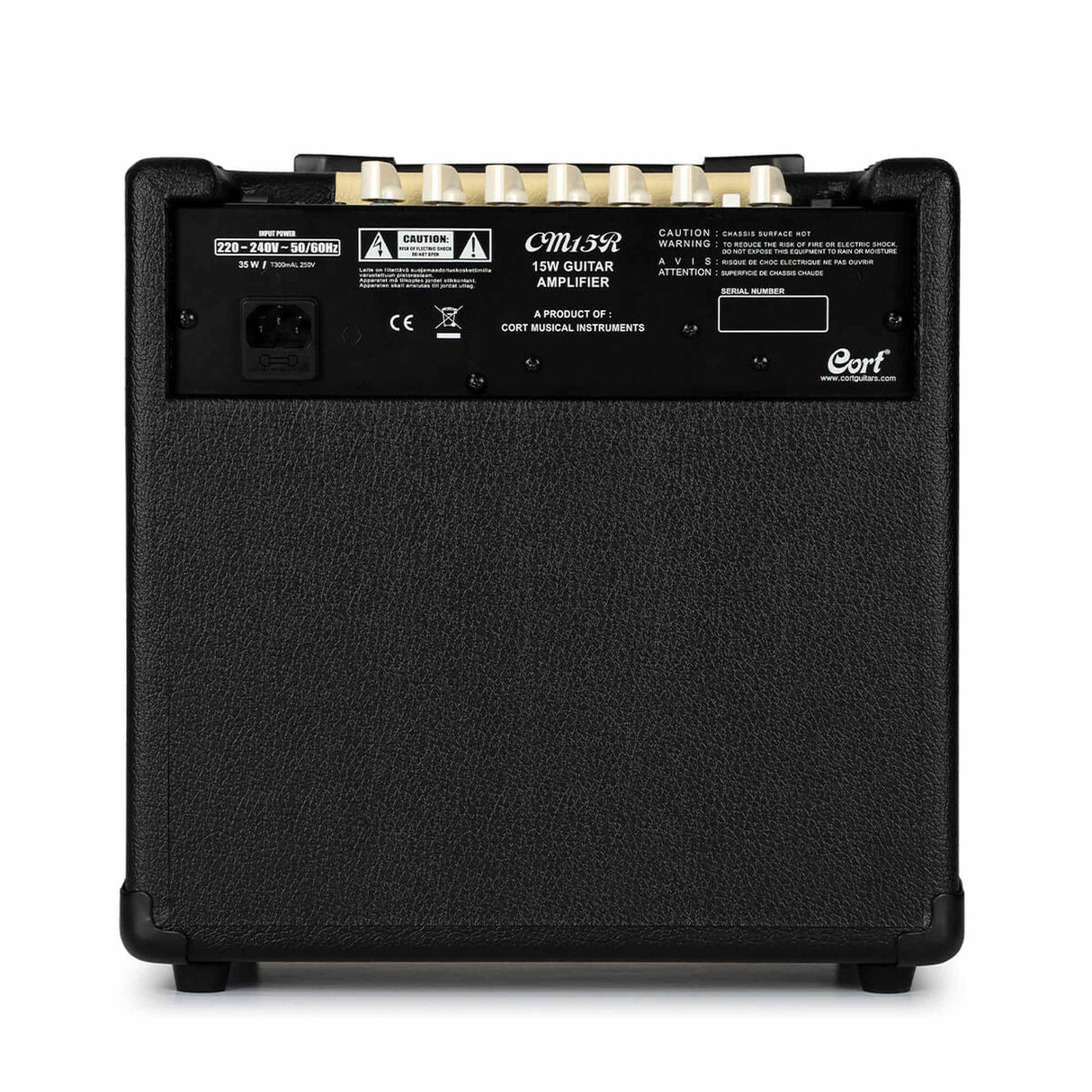 Cort CM15RBK 15W Gitaarversterker met 8 inch Speaker, Reverb en 2 Kanalen Zwart