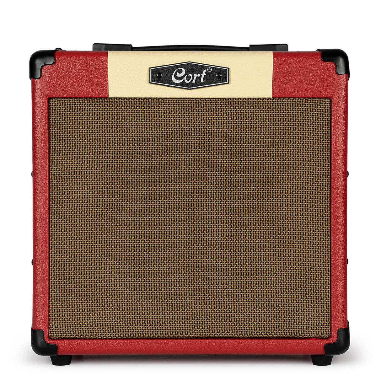 Cort CM15RDR 15W Gitaarversterker met 8 inch Speaker, Reverb en 2 Kanalen Dark Red