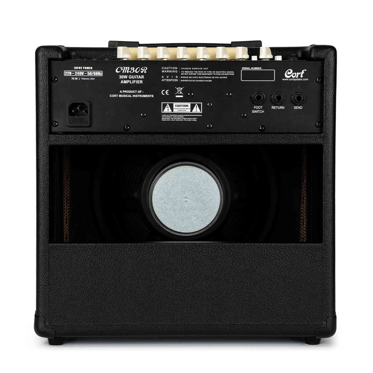 Cort CM30R 30W Gitaarversterker met 10 inch Speaker, Reverb en 2 Kanalen Black