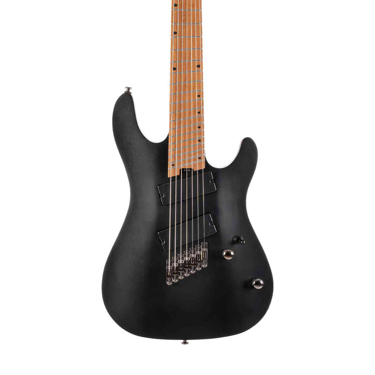 Cort KX307 Multi Scale OPBK 7-Snarige Elektrische Gitaar Mahonie Roasted Maple Open Pore Black